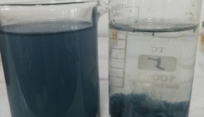 印染废水脱色絮凝小试效果